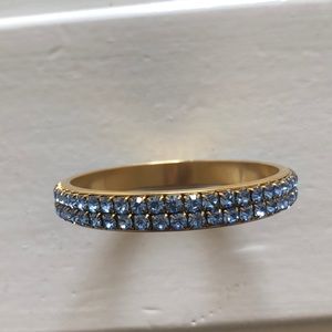 Blue Swarovski Double Crystal Bangle